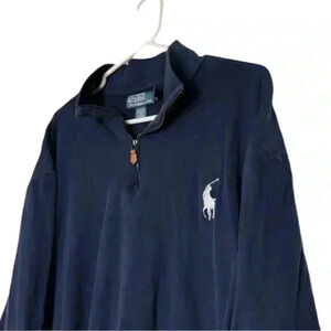 Polo by Ralph Lauren Navy Blue Quarter-Zip Sweatshirt